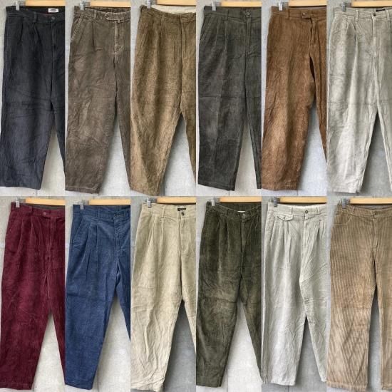 10.18(Tue) 太畝コーデュロイパンツMIX (MEN'S W30~W34)×12着set