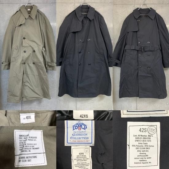 US ARMY All Weather Coat トレンチコート ライナー付き 12.23(Thu) U.S.ARMY ALL-WEATHER COAT W/REMOVABLE LINER (36R