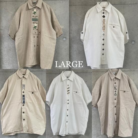 6.29(Thu) 半袖チロリアンシャツMIX (MEN'S MEDIUM~XLARGE)×20着