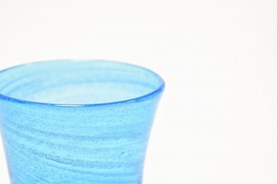 海の泡 4インチ口広グラス - 琉球ガラス匠工房 オンラインショップ