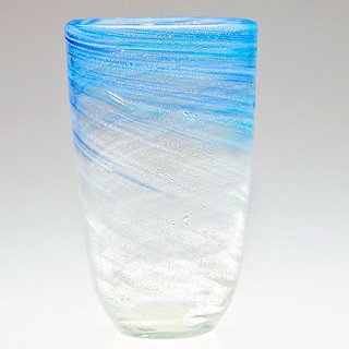 潮風グラス（大） 青/水