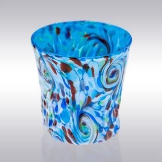 さんご礁 花瓶 青 - 琉球ガラス匠工房 オンラインショップ