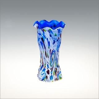 琉球ガラス 朝顔 花瓶セット 小ぶり朝顔3本 青 水色 オレンジ