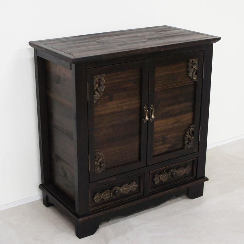 バロンオリジナル バリ風収納家具/W72*H76cm/BOC-013 - アジアン