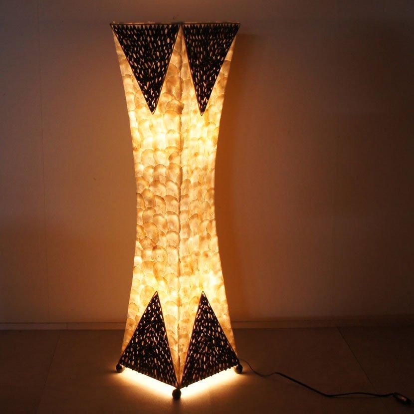 フロアスタンドライト 2灯スタンド照明　アジアン　バリ風　竹製 フロアスタンドライト 2灯スタンド照明 アジアン バリ風 竹製