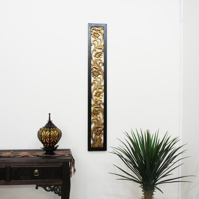 木製レリーフ バリスタイル ゴールド /102*102cm/WT-51