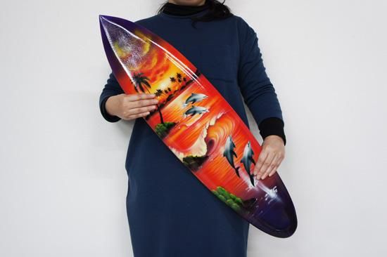 アートコーリヤサーフボード セール！】バリのエアブラシアート・サーフボード型・高さ80cm