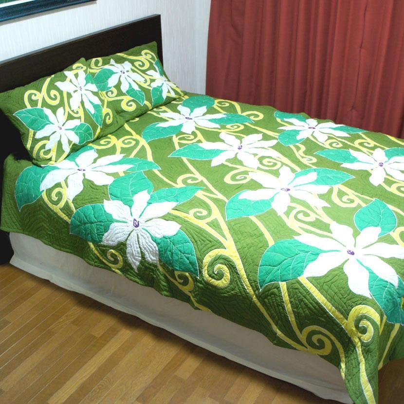 バリ島～ リゾートテイスト 寝具4点セット ベッドカバー ピローケース