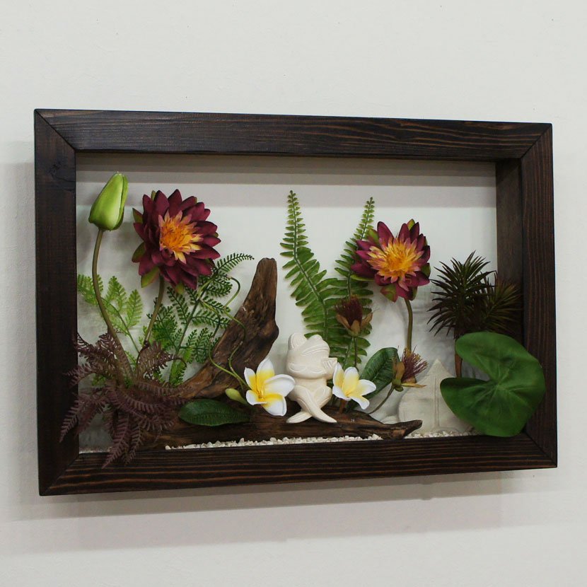 壁に飾るリゾート風人工観葉植物/60*40cm/GK-002-46