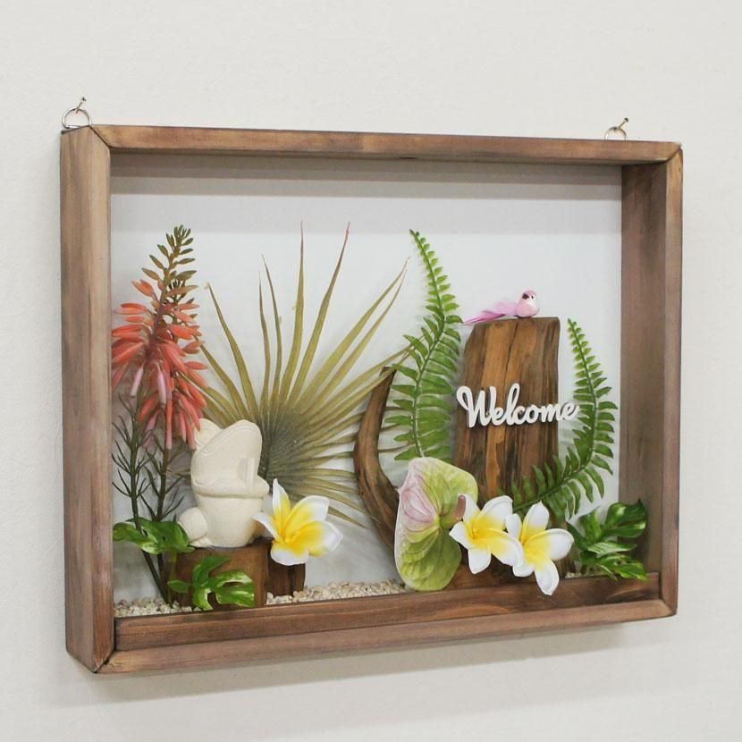 壁に飾るリゾート風人工観葉植物 /45*35cm/GK-002-50