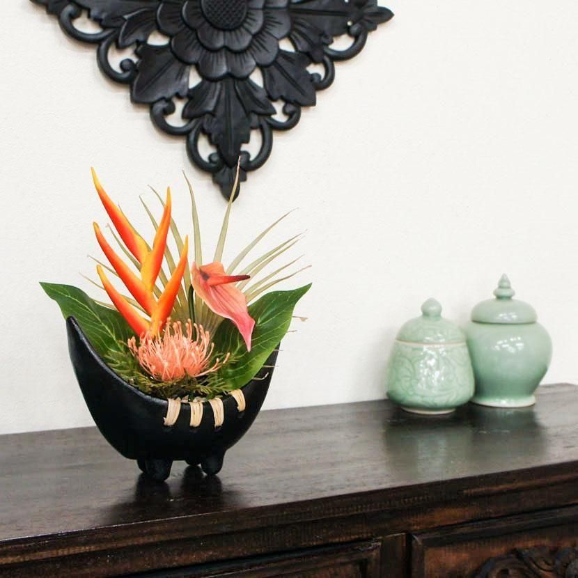 インテリア・バリ雑貨　壺（10%OFF）造花付 楽天市場】アジアン 壺の通販