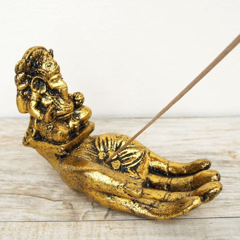 アジアンお香立て ガネーシャ /TG-015-2GL/W18cm - アジアン家具と