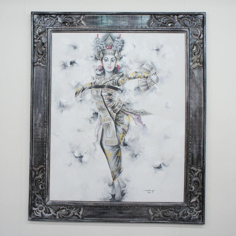 バリ絵画・バリの踊り子/122*102cm/PA-218-2 - アジアン家具と バリ絵画・バリの踊り子/122*102cm/PA-218-2 - アジアン家具と
