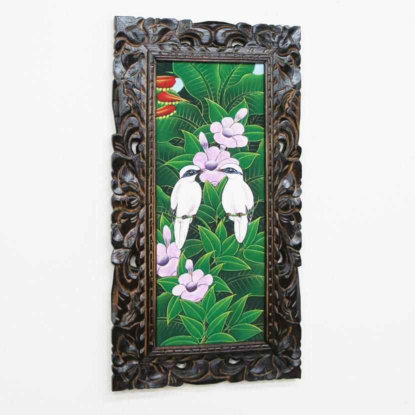 【大型⭐️】素敵な花鳥デザインのバリ絵画 PA-006-11_2.jpg