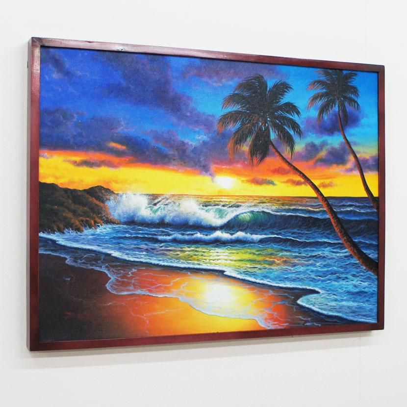 海の絵 ハワイ アート インテリア 絵 ロンハーマン 絵画 ルーカ 油絵