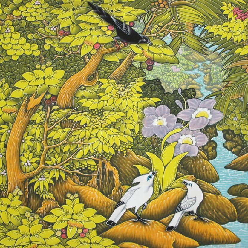 バリ絵画:ブンゴセカン 特大 ハイクラス/148*98cm/PA-006-6
