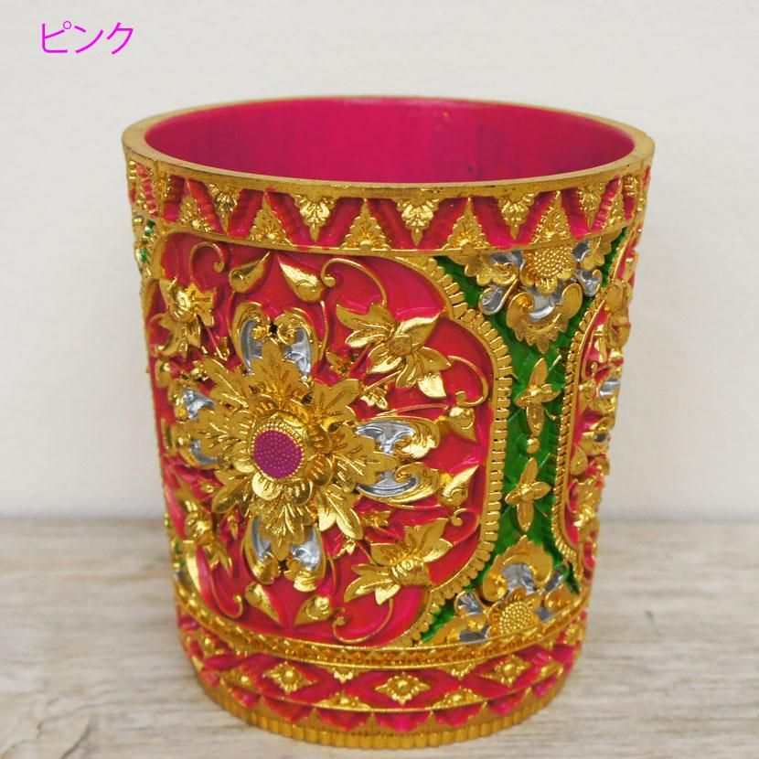 レジン小物入れ筒型 /H17cm/AZ-002 - アジアン家具とリゾート