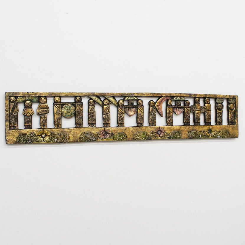 木製お祭りの行列の壁飾り /100*20cm/WT-023-2