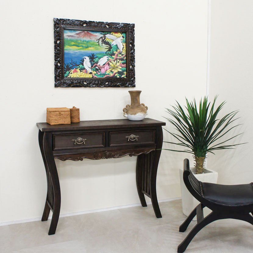 アジアン家具 木製コンソールテーブル /H80*W96cm/BOT-0007 - アジアン家具とリゾートインテリアBarong（バロン）
