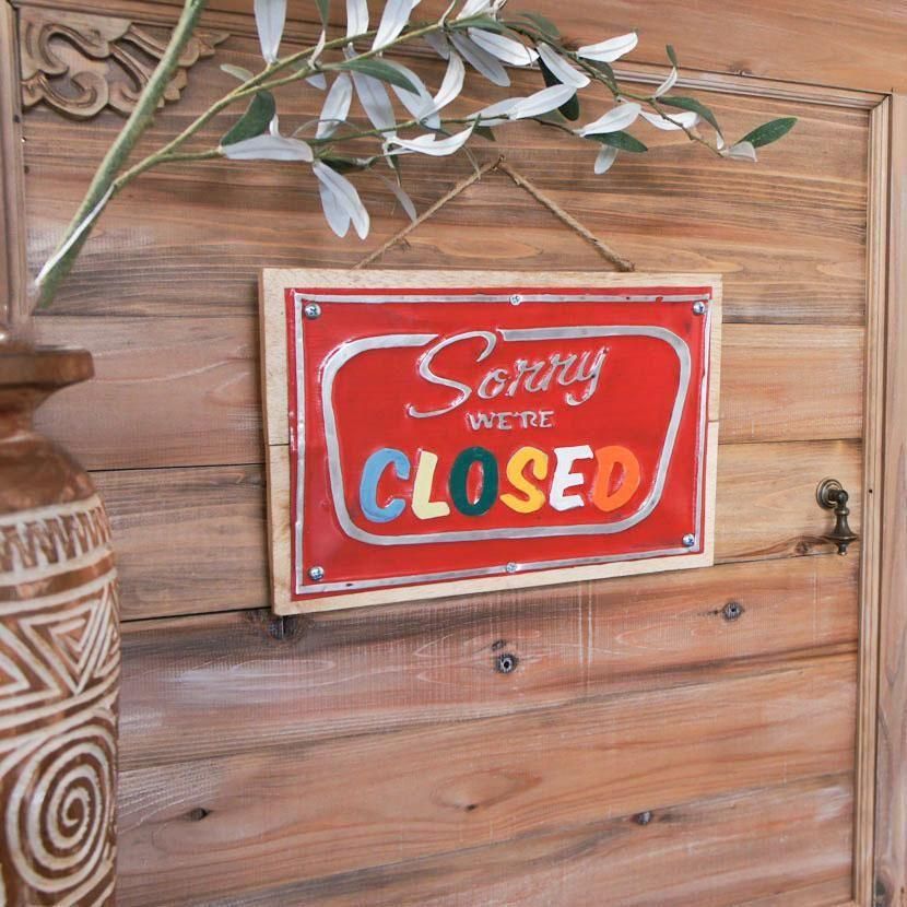 Closedサインボード 2カラー /30*20cm/NP-020-3 - アジアン家具と