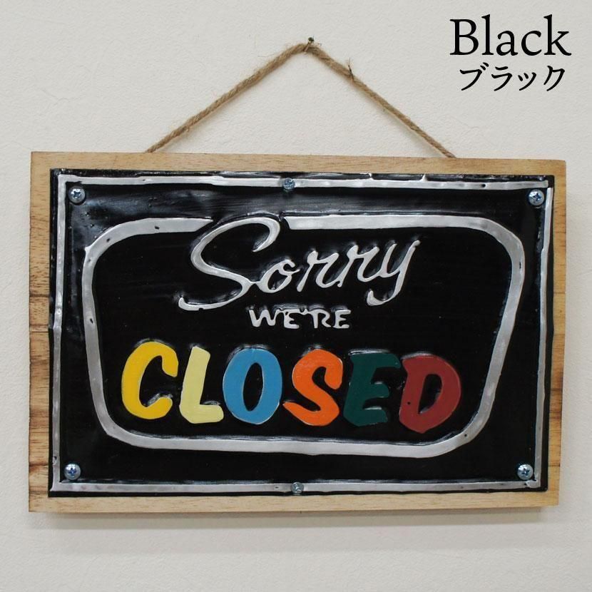 Closedサインボード 2カラー /30*20cm/NP-020-3 - アジアン家具と