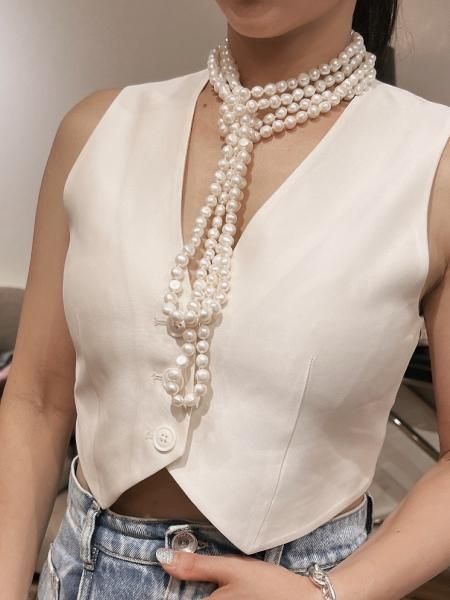 Long Long Pearl Necklace 240 - KAJA BIJOUX