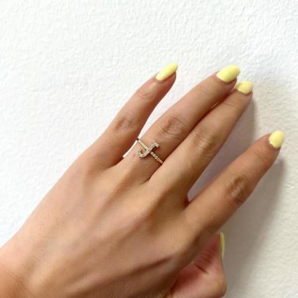 おなまえ Ring 【 J 】 - KAJA BIJOUX