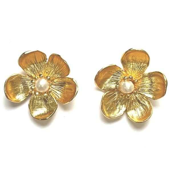 日本製・綿100% 【kaja bijoux】carrie Flower pierce | ochge.org