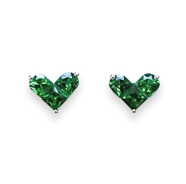 Petit Heart Pierce（Green Garnet）