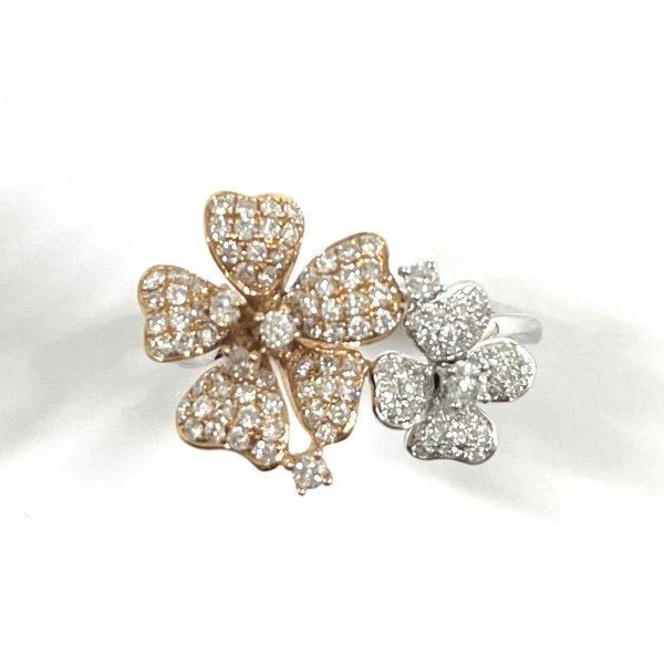 Two Color Flower Ring