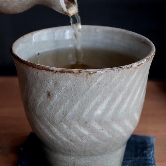 中嶋窯・象嵌湯呑み - ウツワヤ、シロオサ
