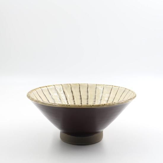 小鹿田焼・柳瀬元寿窯・6寸丼 - ウツワヤ、シロオサ