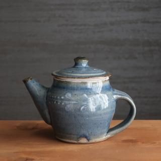 中嶋窯・ポット・中・青