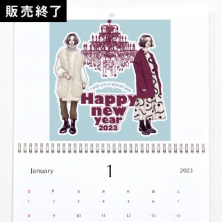 oookickooo きくちあつこ | 壁掛けカレンダー（2023年1月はじまり）【A3】
