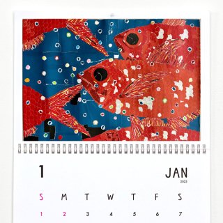 ゆき貼り絵師 | 壁掛けカレンダー【Aパターン】（2023年1月はじまり）【A3】