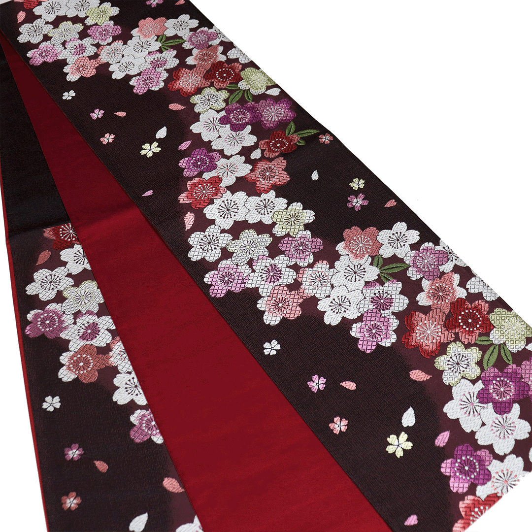16,611円正絹袋帯　振袖用　桜に花びら　逸品