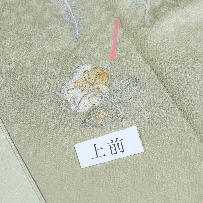 リサイクル着物】 訪問着 袷 相良縫い 蘇州刺繍 【Lサイズ】 ☆3