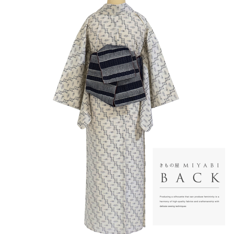 久留米かすり単衣 単衣 レンタル 久留米絣 紬 身長145～159cm