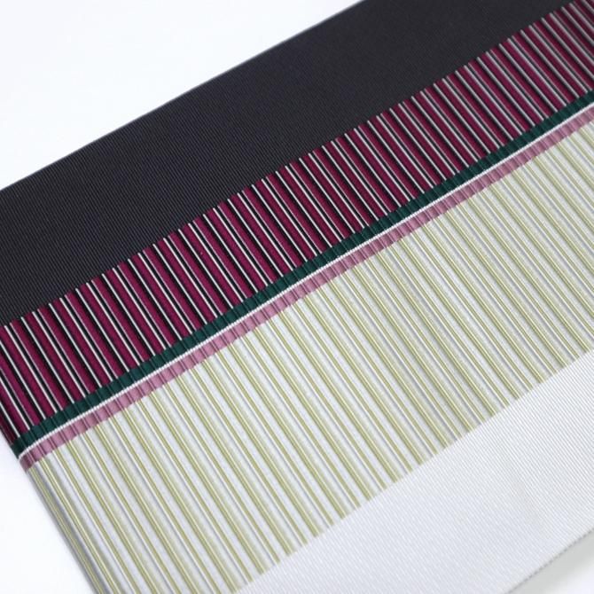 本場筑前博多織 半幅帯 「清粋」 小袋帯 正絹 長尺 【染重オンライン