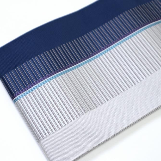 本場筑前博多織 半幅帯 「清粋」 小袋帯 正絹 長尺 【染重オンライン