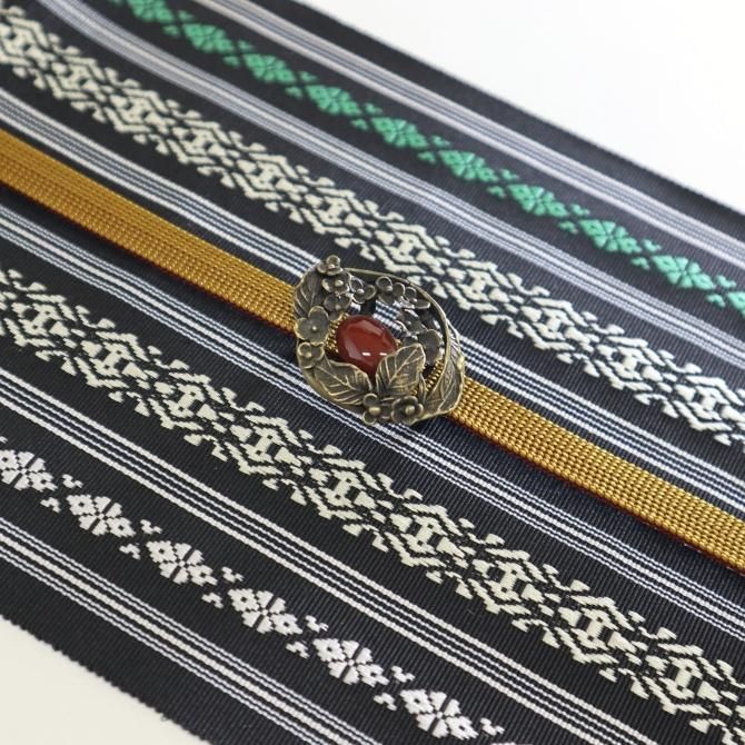 帯留め アンティーク加工 真鍮風 【染重オンラインショップ】