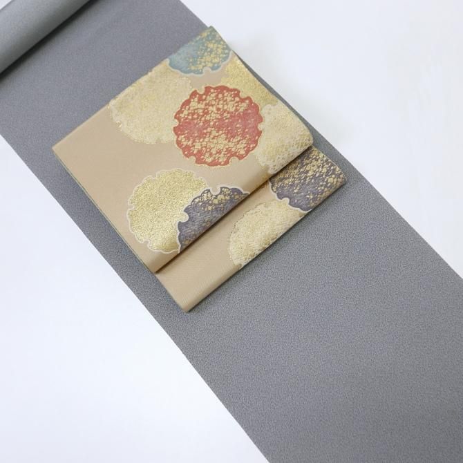 専用帯2585●螺鈿 真珠 落款 作家物 両面全通 リバーシブル袋名古屋帯京袋帯 帯2585○螺鈿 真珠 落款 作家物 両面全通 リバーシブル 袋名古屋