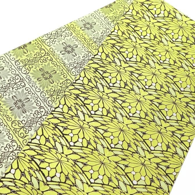 西陣となみ袋帯 「琳「別品」 菊 波紋 両面 カナリアイエロー 六 西陣となみ袋帯 「琳「別品」 菊 波紋 両面 カナリアイエロー 六