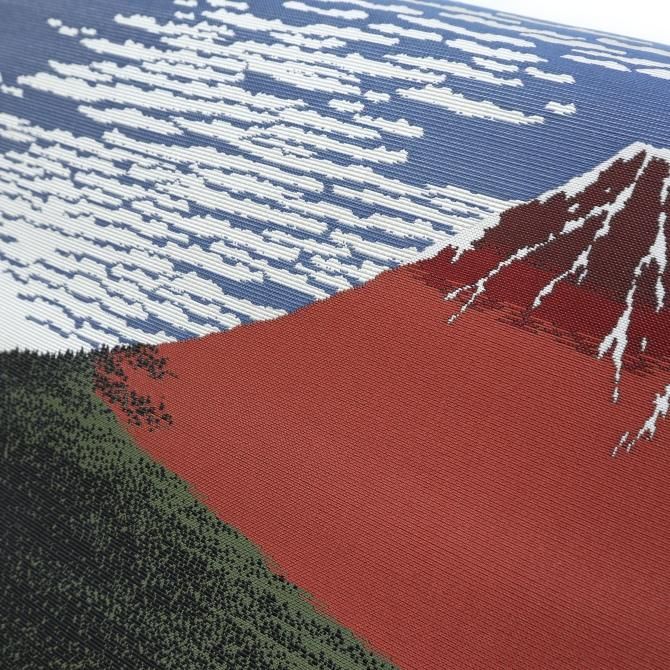 博多織八寸なごや帯 「富嶽三十六景 凱風快晴」 本場筑前 紋八寸 博多織八寸なごや帯 「富嶽三十六景 凱風快晴」 本場筑前 紋八寸