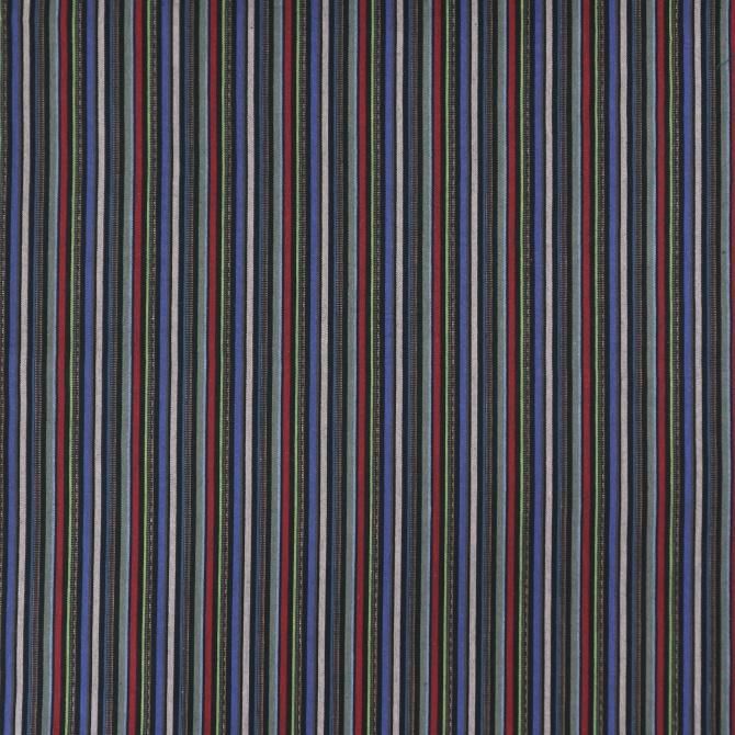 遠州木綿 ベージュ系マルチカラーストライプ 着物反物 幅41.5cm