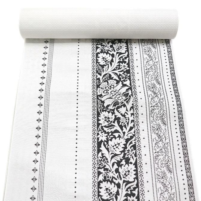 正絹　博多織 全通名古屋帯《ライン　葉模様》 博多織 名古屋帯商品一覧 | こだわりきもの専門店Kisste