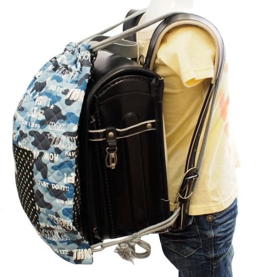 入園入学 通園通学 人気 ナップサック（1つポケット）POPカモ