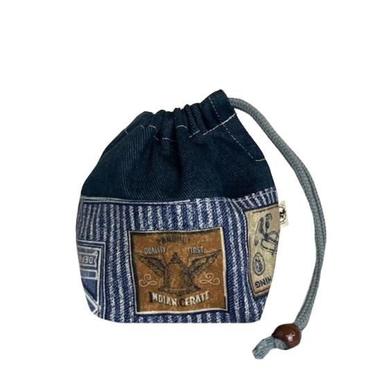 コップ袋＊ハンドメイド 給食・コップ袋・20×18】名入れ可・車刺繍・男の子・コットン・入園