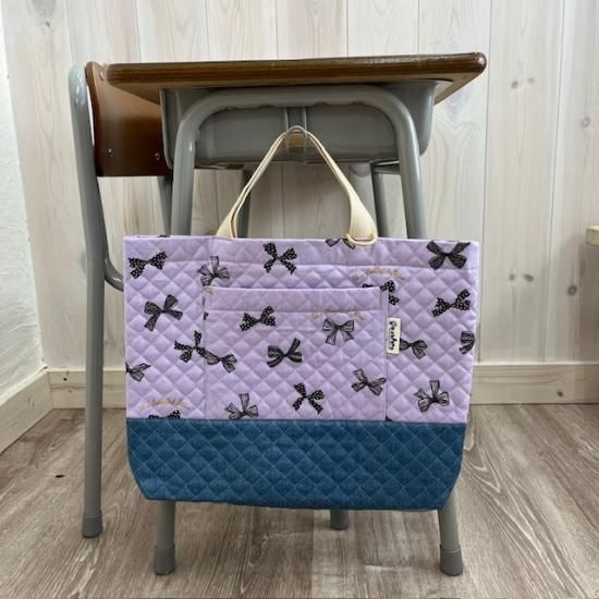 40cm×30cm マチ付き レッスンバッグ (キルティング) | 入園入学