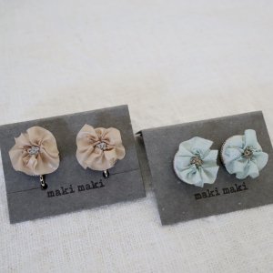 maki  maki　earring  /  pierce  “double  flower ”  